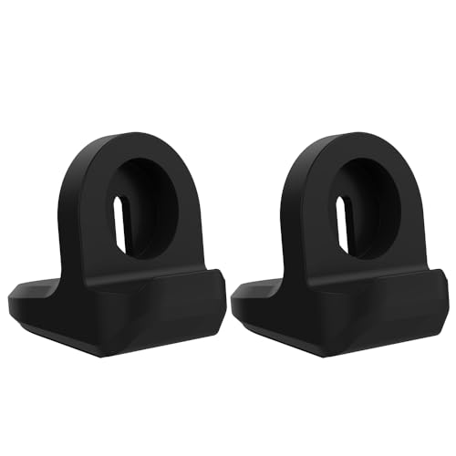 MoKo 2 Pièces Support de Chargeur Compatible avec Samsung Galaxy Watch 4 40mm 44mm/4 Classic 42mm 46mm/3 41mm 45mm/Active 2 1 40mm 44mm, Support de Recharge en Silicone...