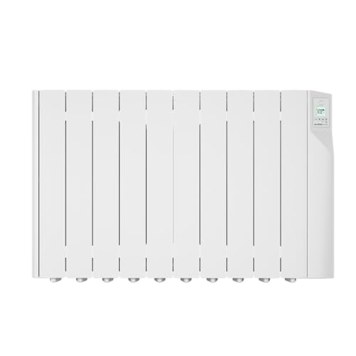 CálidaHome Sentinel 1500W –Emisor térmico eléctrico (10 elementos) con fluido de alta transferencia 150 W/elemento, con detector de presencia – Para estancias de 15–20 m²