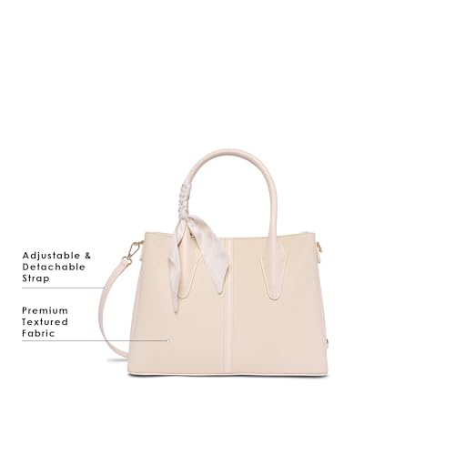 Image of Akiki London Women's Lewisham 34 Satchel Handbag|comes with Scarf|Ladies Handbag for work|Easy to carry|Premium Textured Fabric Material