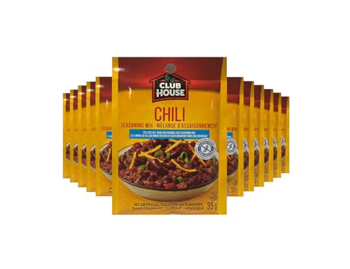 Club House - Club House, Dry Sauce/Seasoning/Marinade Mix, Chili, Less Salt, 35g, Case Pack 12 Count
