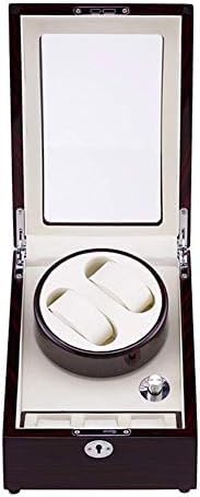 FENOKD Mechanical Watch Shaker Mute Watch Winder, for 2 Watches + 3 Storage Position Automatic Winding Box with Lock 5 Rotation Modes Piano Paint