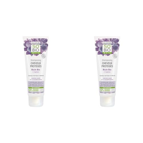 So'Bio étic - Shampooing cheveux protégés, Ricin bio & Arginine (Lot de 2)