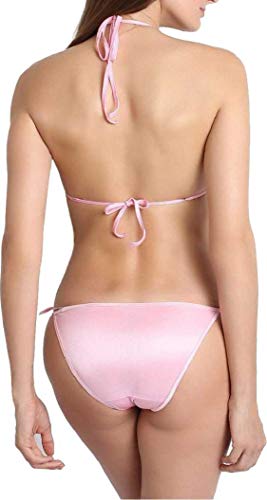 Image of You Forever Women Nightwear Sleepwear Lounge wear Soft Satin Robe Nightgown Short gown with Belt and Elegant Bikini Lingerie Set