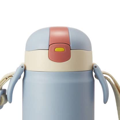 Ejoyous Edelstahl-Wasserflasche, Vakuumisolierter Becher mit Deckel und Strohhalm, Weiter Öffnung, Rutschfester, 295-g-Trinkflasche für Studenten, Pendler, Büroreisen (360 ml)