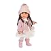 Produktbild Llorens 1053528 Puppe Sara mit brünetten Haaren und braunen Augen, Fashion Doll mit weichem Körper, inkl. trendigem Outfit, 35cm