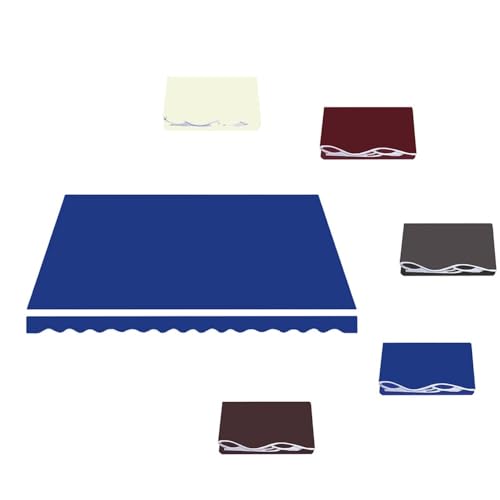 Tessuto per tenda da sole retrattile, 300 x 250 cm e 350 x 300 cm, impermeabile, ricambio per balcone e patio, copertura per tenda a braccio articolato (blu, 365 x 300 cm)