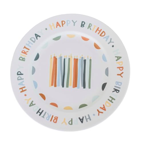 Home & Kind Birthday Celebration Plate for Kids: Cute Ceramic Birthday Plate Reusable Special Breakfast & Cake Plate Alternative to You Are Special Today Plate Family Tradition Keepsake