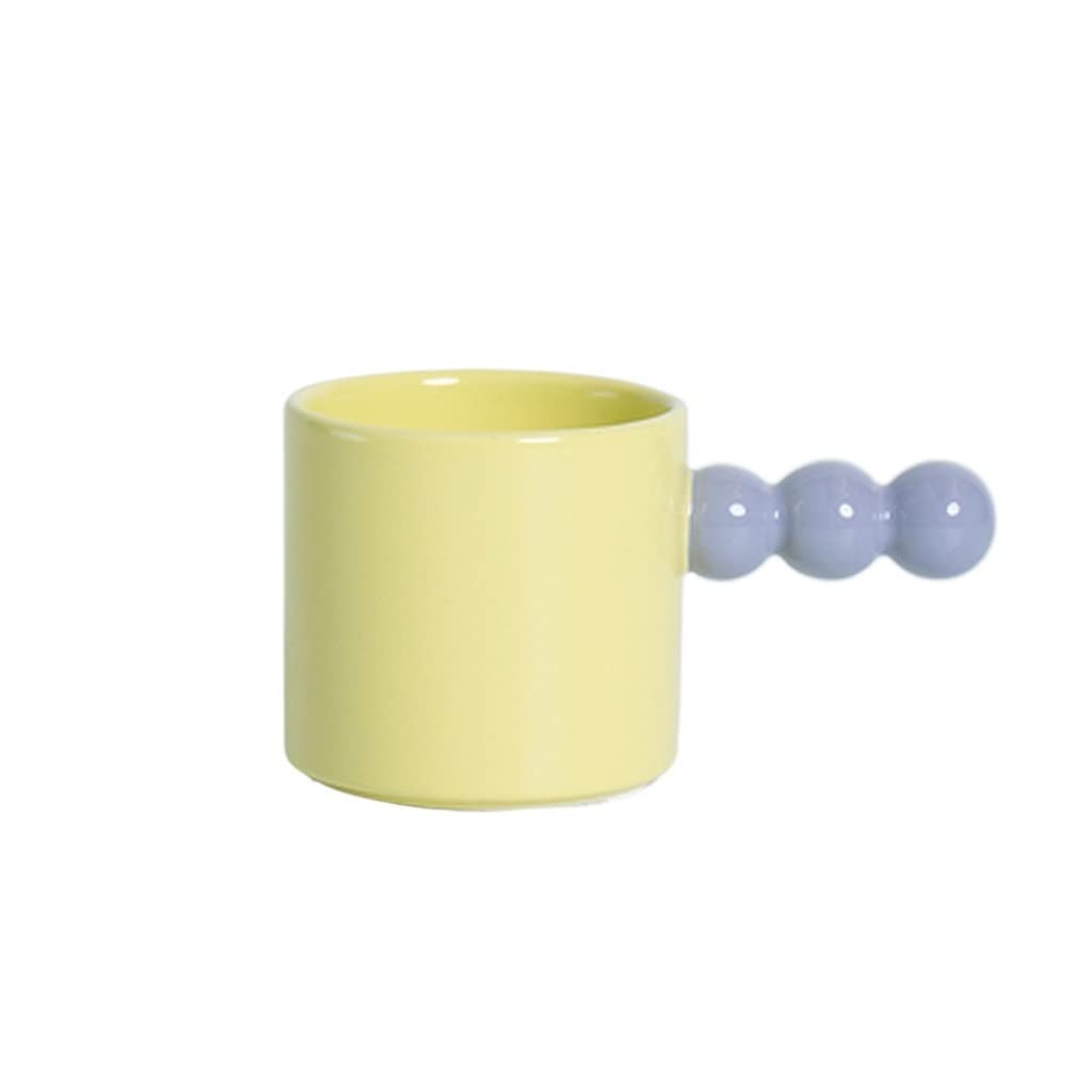 Keramikbecher Keramikbecher Haushalt Milch Kaffeetasse Kreative Persönlichkeit Teetasse Mädchen Geschenk Kann mit kandiertem Kürbis Griff erhitzt werden Smart Mug (Color : B)