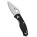 Spyderco Persistence Folding Knife - Black G-10 Handle with PlainEdge, Full-Flat Grind, 8Cr13MoV Steel Blade and LinerLock - C136GP