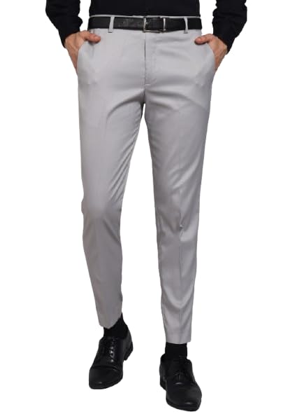 vintage vibe Men’s Slim Fit Formal Trousers for Men | Stretchable Dobby Lycra Polyester Pants | Wrinkle-Resistant Flat-Front Office Wear Comfortable & Stylish Formal Bottoms-picture-26
