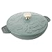 [STAUB x minä perhonen] STAUB hotplate ocean round 7,9 polegadas (20 cm) eucalipto latão especificação mina perhonen ambas as mãos esmalte fundido tipo superficial indução compatível [venda oficial do