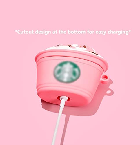 Image of Latali New Cute Soft Silicone Case Compatible with Apple AirPods 4 Generation (2024) Full 360 Protection Dust-Proof Shockproof Case Cover with Hook (Cover Only) (StarBugs Pink)