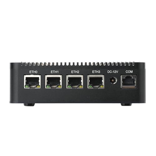Celeron N4120 Quad Core Firewall Micro Appliance, Mini PC, Nano PC, Router PC with 4G RAM 64G SSD, 4 RJ45 2.5GBE Port AES-NI Com