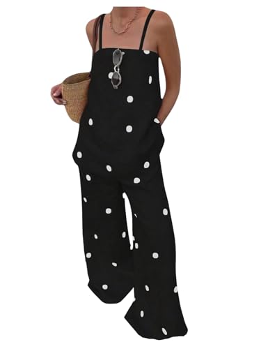 SOLY HUX Women's Polka Dots Matching Set Sleeveless Camisole Top