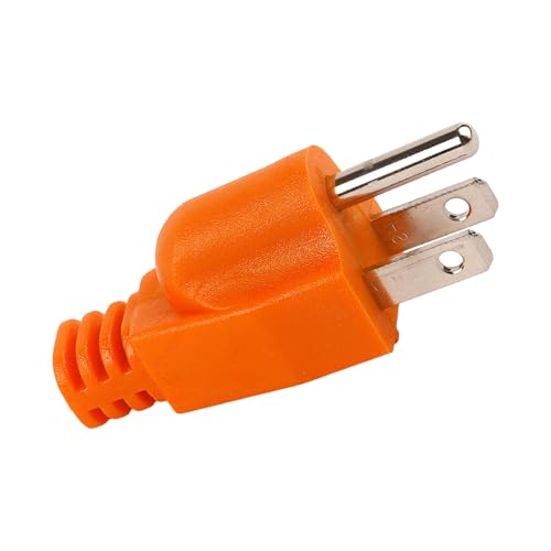 NWUCZW 1 Pack Neutral Ground Bonding Plug for Portable Inverter Generator, Grounding Plug Surge Protector Generator with Motorhome, Camper for Open Ground Error, Floating Neutral on RV (Orange) (1)
