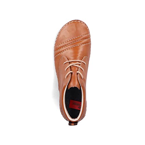 Rieker Women's comfortable shoes, 52532, women's lace-up shoes, brown, 6 UK
