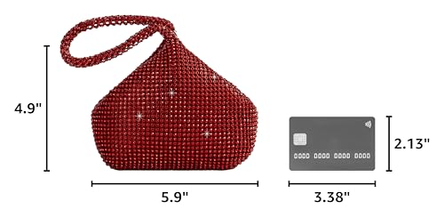 Image of BABEYOND Women's Rhinestone Clutch Evening Bags Sparkly Glitter Triangle Purse for 1920s Party Prom Wedding