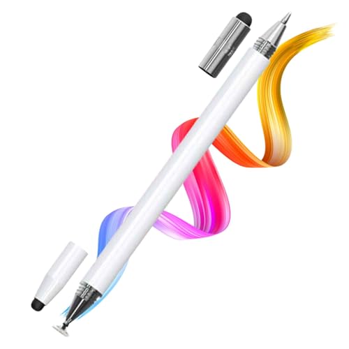 Image of Dyazo 4-in-1 Stylus Pen for Smart Touch Screen Devices with Precision Capacitive Rubber Tip | Fine Point Disc Tip | Pen Functionality | Compatible with iPad, iPhone, Kindle, Android, Tablets & More