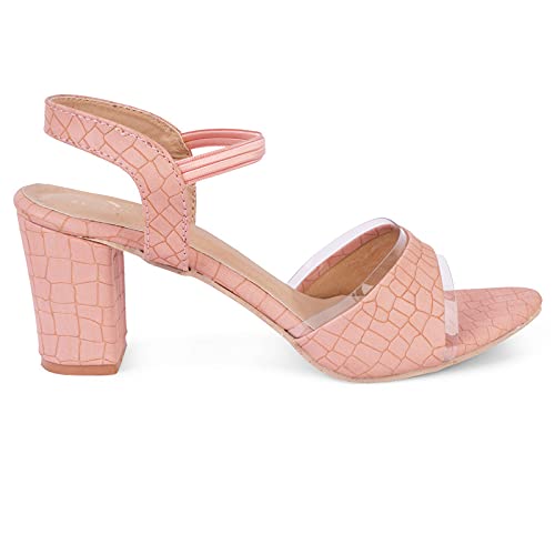 Image of XE Looks Cross Strap Block Heel Sandals for Women
