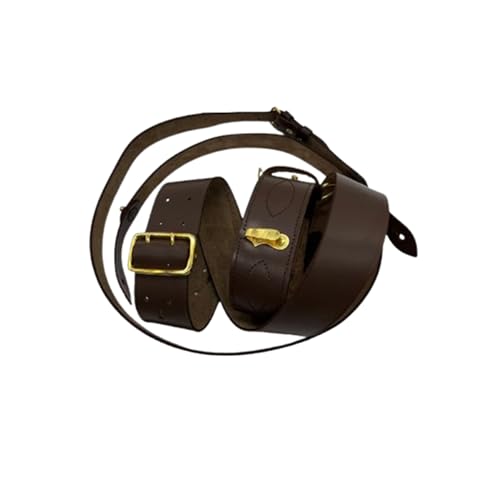 Sam Browne Leather Belt and Shoulder Strap Custom Made Brown Color Genuine Leather Crossover shoulder Strap Belt2