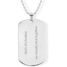 Mikovivi Birds of a Feather Necklace, Stainless Steel Singer Album Inspired Merch with Flannel Trendy Pendant Necklace Jewelry Gifts for Concert Fans