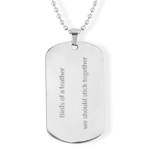 Birds of a Feather Necklace, Stainless Steel Singer Album Inspired Merch with Flannel Trendy Pendant Necklace Jewelry Gifts for Concert Fans