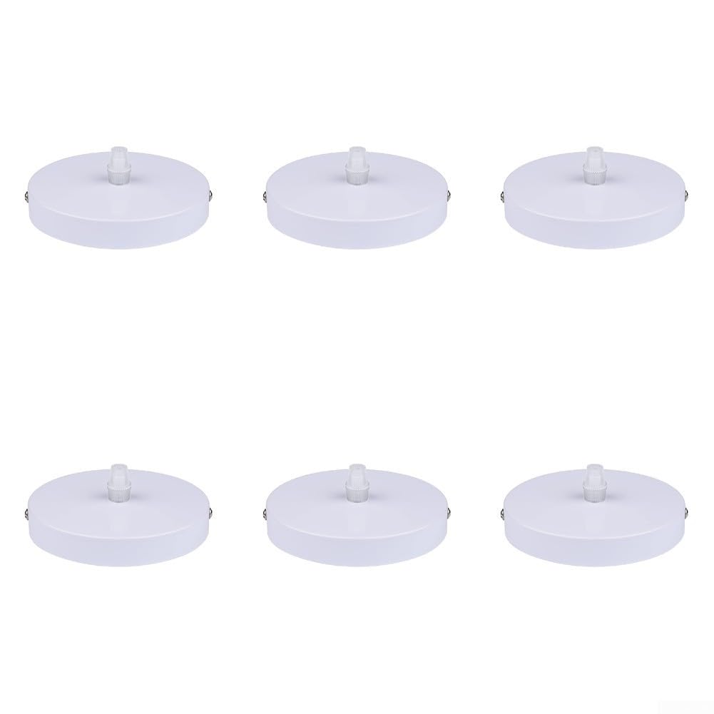 6 Placas Base Hierro para Lámparas Colgantes 10cm Negro(Chromatism)