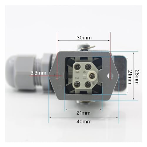 Conector de canal caliente HA-005-1 10A 250V resistente de 5 núcleos 5