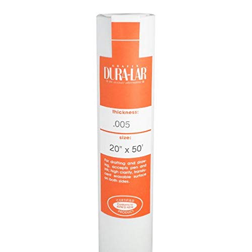 Grafix Dura-Lar Film, .005 in, Matte, 20 in x 50 ft, Roll