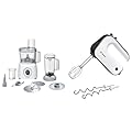 Bosch MCM3200W, MultiTalent 3 Robot da Cucina Multifunzione Compatto - Oltre 30 Funzioni, 800 W & MFQ4020, Sbattitore Elettrico, 450 W, 5 Velocità e Turbo, Fruste FineCreamer in Acciaio Inox