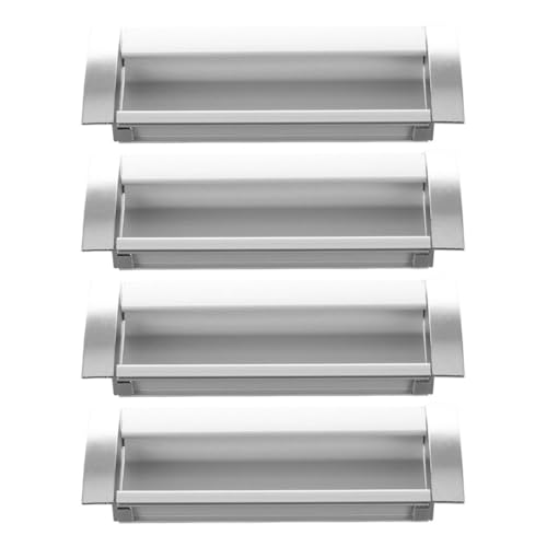 4 Piezas Tiradores de Puerta Ocultos de Aluminio Empotrados para Puertas Correderas de Armario Herrajes miniatura 1