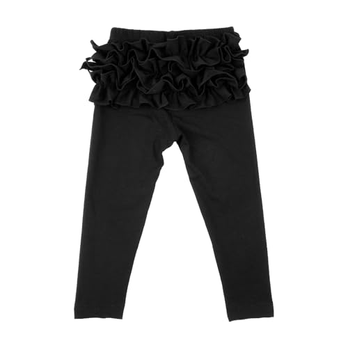 Image of HOOLCHEAN Baby Toddler and Little Girls Ruffles Buttocks Leggings Solid Color Pants