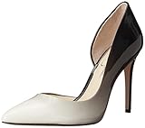 Jessica Simpson womens Prizma D'orsay Pump, White/Black, 6.5 US