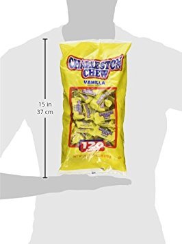 Charleston Chews Snack Size bag with dimensions