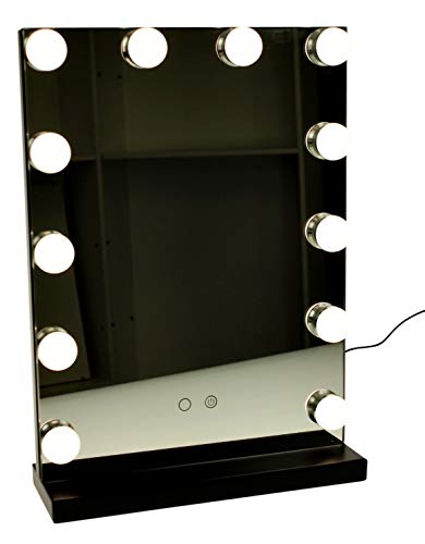 United Entertainment - Maquillage Miroir avec éclairage LED - Hollywood Style Noir