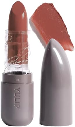 YULIP Lipstick - Korean Makeup, Organic, Clean Beauty, Paraben-Free, Natural Lipstick, Fragrance-Free, Moisturizing and Revitalizing Lipstick - Daring Nude