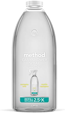 Method Daily Shower Cleaner Refill, Eucalyptus Mint, For Showers, Tile, Fixtures, Glass and Tubs, 68 Fl Oz (Pack of 1)