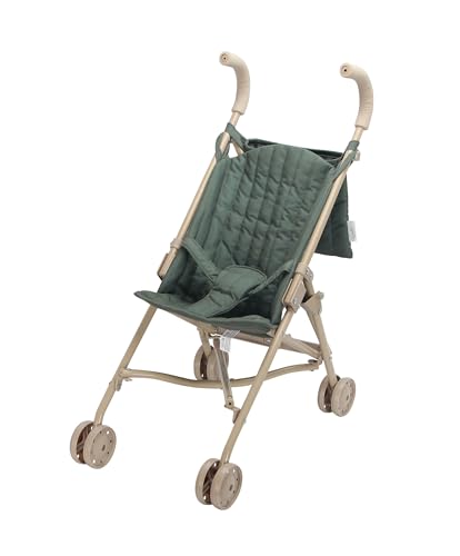 Doll Stroller – Neutral Color Lightweight & Flexible Stroller - Baby Doll Stroller for Kids 3+ - Chic Floral Print - 22