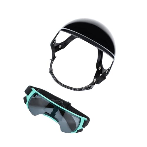 安全な摩耗のための調整可能なサイズのファッションペットヘルメットとサングラスアウトドアアクティビティハイキングキャンプペットペットのセラ