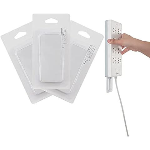 3 Pack Self Adhesive Power Strip Holder Wall Mounted Punch Free Cable Management System Socket Sticker Fixer Cover