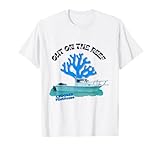 Boat pilot house with blue reef on the background T-Shirt