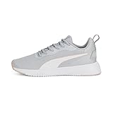 PUMA Herren Flyer Flex Straßen-Laufschuh, Platinum Gray Rose Dust Weiß, 42.5 EU