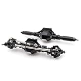 Pour Axial Pour SCX10 II 90046 90047 1/10 Pour Course Ensemble D'essieux Avant Arrière En Aluminium CNC Pièces De Mise À Niveau Accessoires Voiture Sur Chenilles RC RC Essieu