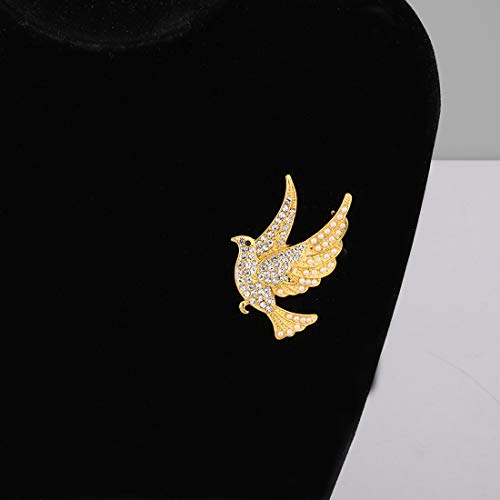 Image of CENWA Dove Rhinestone Brooch Pin Sorority Jewelry Gift for Finer Women