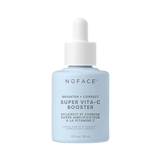 NuFACE Super Vita-C Booster Serum – Dark Spot Diminishing Face Serum for Facial Toning Device, 1 Fl Oz