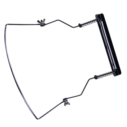 Zilimontt Support de cou réglable pour harmonica à 10 trous | Cadre en métal à ressort avec coussinet en caoutchouc pour jouer en mains libres tout en chantant ou (noir)