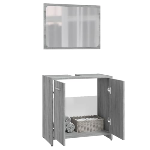Muebles de baño de alta calidad en madera Sonoma gris para un diseño exclusivo 5