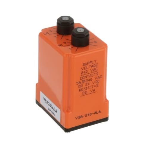 VBA-240-ALA, Voltage Band Monitoring Relay, Out: 240 VAC DPDT 5A, Locknut, 8-Pin Octal, Under: 200-240VAC, Over: 240-270VAC