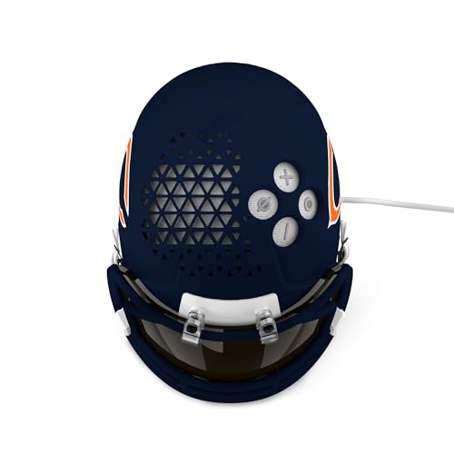 Image of NFL Echo Dot Bundle: Includes Echo Dot | Glacier White and Limited-Edition NFL Helmet Stand | Chicago Bears