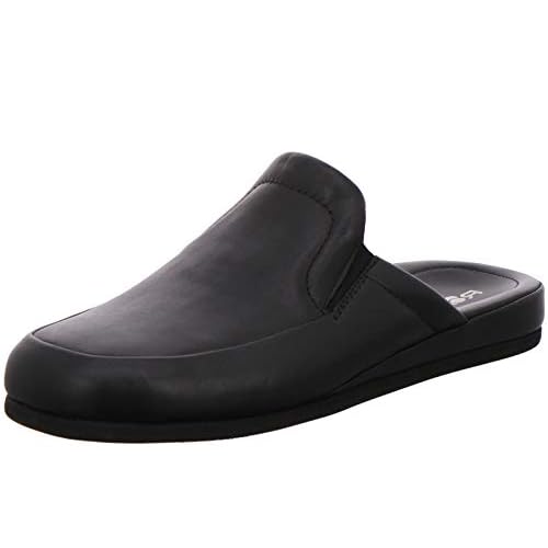 Rohde Varberg Herren Pantoffeln Hausschuhe Schuhe 6607 90 schwarz, Schuhgröße:45 EU